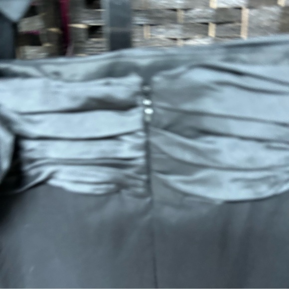 JS Collections black evening gown in black size 12 shoulder flower new - Picture 9 of 14